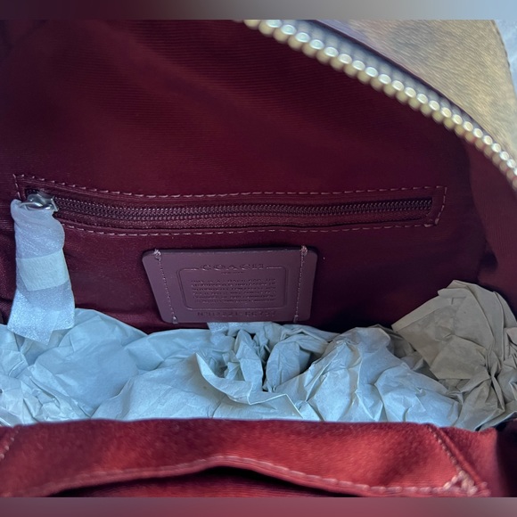 NWT Coach Mini Court Backpack In Signature Canvas With Leopard Print - Picture 8 of 14